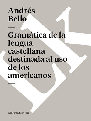cover image of Gramática de la lengua castellana